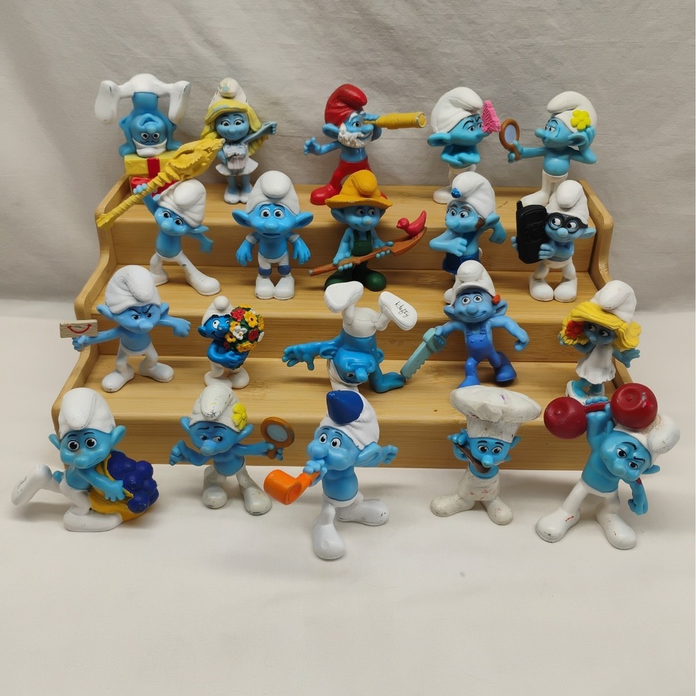 Huge 20pc Smurfs 2011 McDonalds Toy Lot No Duplicates